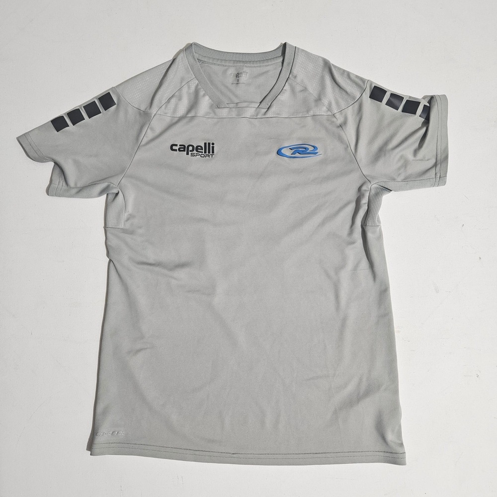 Capelli Sport Mens CS-Cool Soccer Jersey Gray Short Sleeve Training Shirt Size S